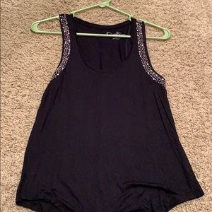 Jessica Simpson black beaded tank
